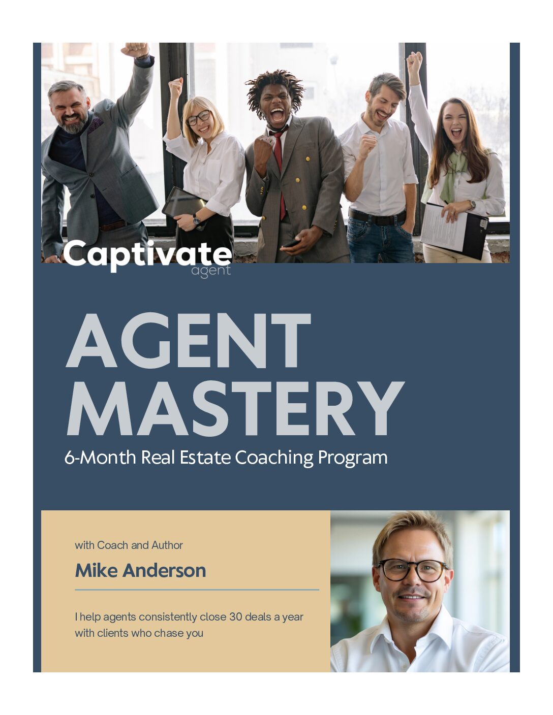 Agent Mastery Coaching Image Captivate Agent Mastery 6-Month Coaching Series (Down payment)